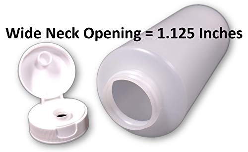 Earth's Essentials Ten Pack of Refillable 12 Oz. Squeeze Bottles with Large Opening Flip Caps-Great for Condiments, Sauces Or Crafts
