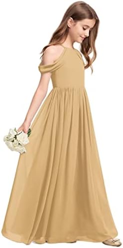 gold jr bridesmaid dresses Mori Lee 13212 Jewel Neck Sequin Junior Bridesmaid Dress