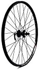 M-Part 26 x 1.75 alloy 6 bolt disc brake only QR axle 100 mm black front wheel