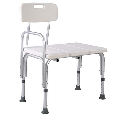 MedMobile® Bathtub Transfer Bench/Bath Chair with Back, Wide SEAT