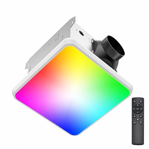 Fitop Bathroom Exhaust Fan with Light, Fits 9.45 Inch Opening