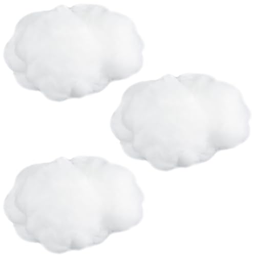 Artificial Cloud Props Imitation 3D Cloud Hanging Decorations Cloud Shape Room DIY Decorative Hanging Ornament for Stage Wedding Party Stage Show Decor (3 Pieces,Large Size)