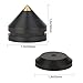Large Speaker Spikes 1.3Inch Ebony Wood & Brass Top Isolation Stand Feet for Subwoofer Amplifier CD Player Studio Monitor Turnables via Gisveate (4 Packs)