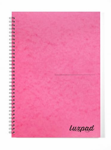 Luxpad 120 Seite A4 FSC Wirebound-Notebook mit haltbaren Pressboard-Abdeckungen [Einzelne, sortierte Farbe]