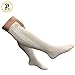 Presadee Original White Closed Toe 20-30 mmHg Compression Grade Calf Leg Swelling Relief Veins Circulation Knee High Sock With Built-In Zipper (L/XL)