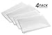 Cotton Craft 4 Pack Pillow Cases - Standard 20x30 - White - 220 TC Thread Count Soft Sateen - Generous 4 Inch Hem - 100% Pure Combed Ringspun Cotton - Easy Care Machine Wash