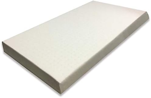 2” Inch Latex Organic Baby Crib and Toddler Bed Mattress Topper with Australian Wool Cover (Portable Crib, 36"x26"), GOLS Certified, Hypoallergenic and Breathable, Soft and Cooling, Made in USA