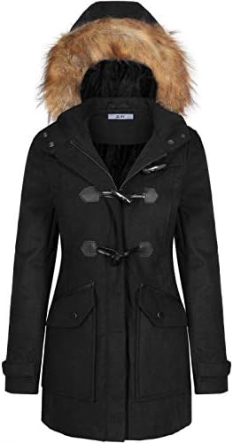 BodiLove Women's Stylish and Warm Peacoat with Sherpa Lining