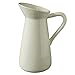 Hosley Cream Ceramic Pitcher Vase is 10 Inches High and is Perfect for Flowers or Decorative Use and is Ideal for Dried Floral Arrangements Gifts for Home Weddings Spa and Aromatherapy Settings O3 primary