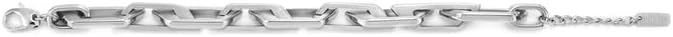 Herren Silberfarbenes Edelstahl Armband, DX1577040