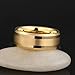 iTungsten 6mm 8mm Gold Tungsten Rings for Men Women Wedding Bands Beveled Edges Comfort Fit