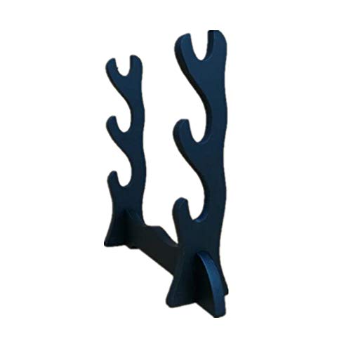 CNLQ Wooden Single Samurai Sword Stand Display for Katana Wakizashi Tanto (3 Ties)