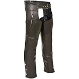 Milwaukee LeatherÂ Zippered Thigh Pocket Chaps (Black, 5X- Large)