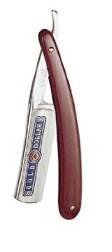 Gold Dollar Faux Rosewood Straight Razor