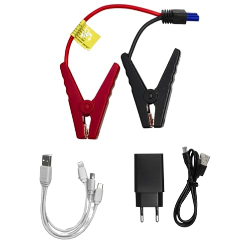 Auxiliar de Partida Automotiva Portátil com Bateria Recarregável 12V, Função Powerbank 12000 mAh USB e Lanterna LED para Veículos
