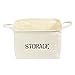 Lukher Cotton Storage Basket Bin and Organizer with Handles for organizing the Nursery,Beauty Products,Office Supplies,Gift Baskets,Baby Toys,Kids Toys,Baby Clothing