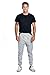PROGO USA Men's Joggers Sweatpants Basic Fleece Marled Jogger Pant Elastic Waist (Small, Heather Grey)