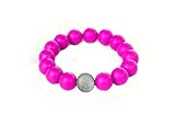 Itzy Ritzy Teething Happens Silicone Jewelry Baby Teething Bracelet Bead, Pink