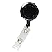 LGEGE 20Pcs NEW Black Keys-ids-badges ID Badge Key Card Name Tag Holders（Retractable Reel）with Belt Clip