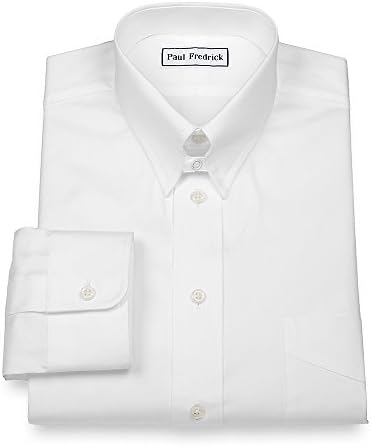 Paul Fredrick Mens Pinpoint Snap Tab 
