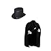 Holiday Children's Black Magician Hat and Cape For Children and Adults Magician Costume