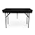4 Foot Cooler Ice Table Party Ice Folding Table with Matching Skirt - Black