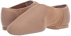 Bloch Girl's Neo-Flex Slip On Jazz Shoe, Tan, 11
