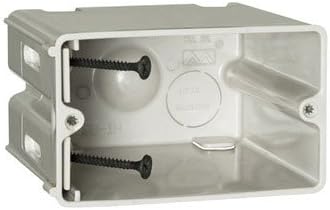 Allied Moulded SliderBox 2-1/4 in. Rectangle Polyvinyl Chloride 1 gang Outlet Box Beige/Tan