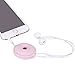 LENTION Earphone Holder / Headphone Keeper / Cable Turtle Organizer / Winder Case for iPhone, iPod, Samsung, Sony, MP4, Earbud And More (Pink)