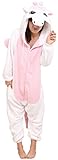 UBeauty Unisex-adult Kigurumi Onesie Unicorn Pajamas (M, light pink)