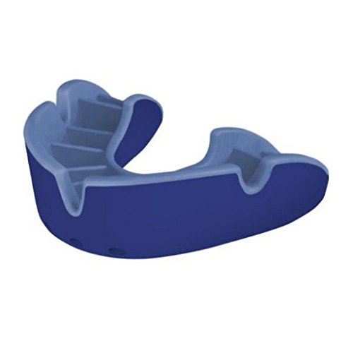 OPRO Mouthguards Gum Shield Silver with 11 Self-Forming Fins & CD for All Sports in White One Size