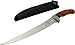 Elk Ridge - Outdoors Fixed Blade Fillet Knife - 12.25-in Overall, 440 Stainless Steel Blade, Brown Wood Handle, Nylon Sheath - Hunting, Camping, Survival - ER-028