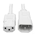 Tripp Lite Standard Computer Power Extension Cord, 10A, 18 AWG (IEC-320-C14 to IEC-320-C13), White, 6 ft. (P004-006-AWH) primary