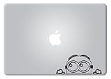 SHANCrafts Minion Peeking Macbook Decal Vinyl Sticker Apple Mac Air Pro Retina Laptop sticker