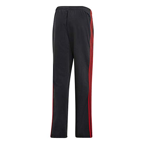 adidas Men's Tall Size Essentials 3Stripes Tricot Pants, Black/Scarlet