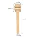 SUMERSHA 50 Pack 3 Inch Mini Wood Honey Dipper Sticks Server for Honey Jar Dispense Drizzle Honey Individually Wrapped Portable For Party Wedding Favors