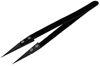 MTSZZF Ceramic Tweezers Non-Conductive Heat Resistant Non-Magnetic Electronics Soldering Coil Adjustment Jewellery Making