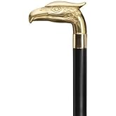 Unisex Eagle Head Cane Black Maple, Solid Brass Handle -Affordable Gift! Item #HAR-9112808