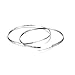 YFN Hoop Earrings 925 Sterling Silver Circle Endless Loop Earrings Mother Day Gift for Mom Women Wife Size 50 MM