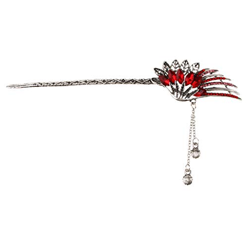Fityle Tassel Beads Hair Stick Chopsticks Bun Holder Hairpin