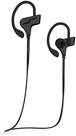 JIABO Bluetooth Headphones Stereo Wireless Sweat-proof Earphones with Mic for Running, Gym, Exercise and Workout 10 Hours Battery Noise Cancelling Headsets (Black)