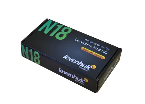 Levenhuk N18 NG Prepared Slides Set for Botany and Zoology with Blank Slides and Cover Slips in The Kit