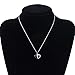 ORANGELOVE 18K White Gold Plated Crystal Heart Pendent Necklace for Women Wedding Enagement Jewelry Gifts
