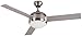 Canarm LTD Calibre BPT 48 Frosted Glass 1 Bulb Light Kit, 48-Inch Ceiling Fan with 3 Blades, Grey/White Brushed Pewter