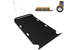 AOLVDOW 48" x 90" Heavy Duty Yard Sled, 1/8 Inch Thickened HDPE Yard Drag Mat with Pull Cable and Bar for Hauling Debris, Construction Materials, Logs and Hunting Trophy