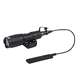 FARMSOLDIER M300A Tactical LED Mini Scout Flashlight， Weaponlights Single Mode Hunting Light with Pressure Switch and Rifle Mount Black ...