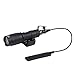 FARMSOLDIER Tactical LED Mini Scout Flashlight Torch, Single Mode Weapon Light with Pressure Switch Picatinny Mount Rail Offset for Hunting Hiking