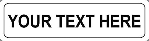 BuildASignPersonalized Custom Street Sign – Aluminum Road Sign for Bedroom, Game Room, Man Cave, Garage or Playroom Decor, Weather-Proof & UV Fade Resistant (5"x18”, White)