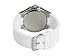Guess U12653L1 mother-of-pearl day and date dial white silicone strap women watch NEW