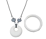 Silicone Teether Pendant Necklace and bracelet set for Moms - Non-toxic, BPA-Free, Stylish, Trendy, Great For Soothing Teething Babies, Great Gift For Other Moms